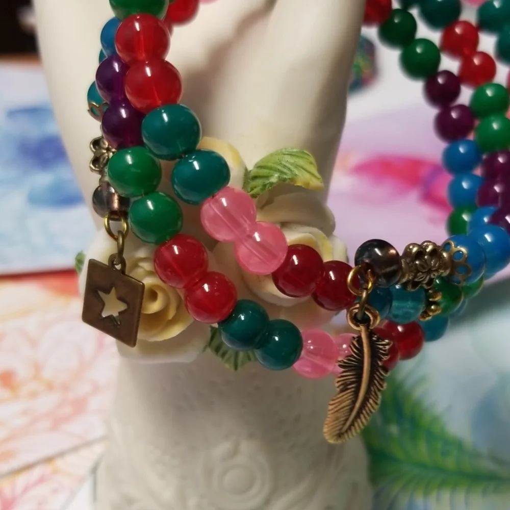 Multicolored Layered Bracelet!